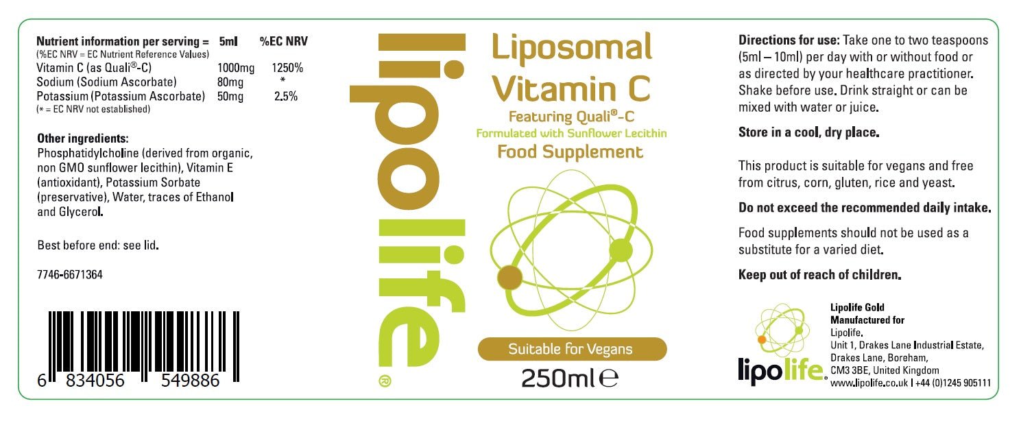 LVC2 Liposomal Vitamin C (SF) 240ml – Lipolife by Lipolife