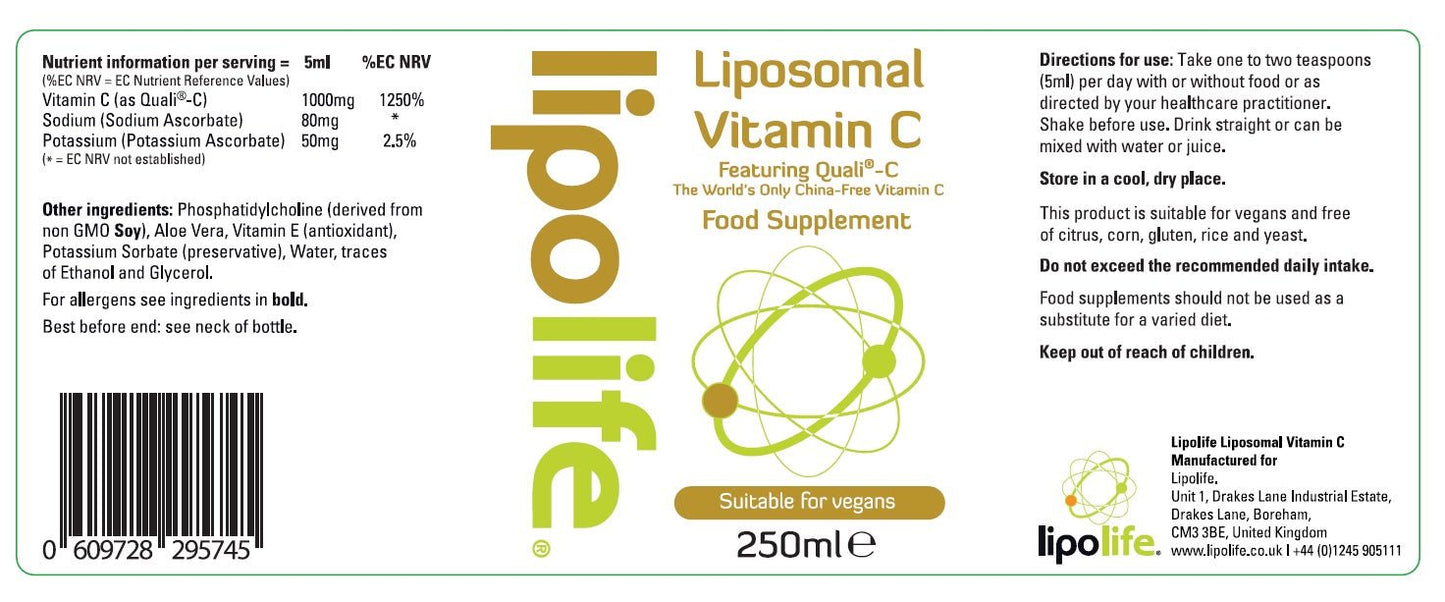 LVC1 Liposomal Vitamin C, 240ml - Lipolife DOUBLE PACK by Lipolife