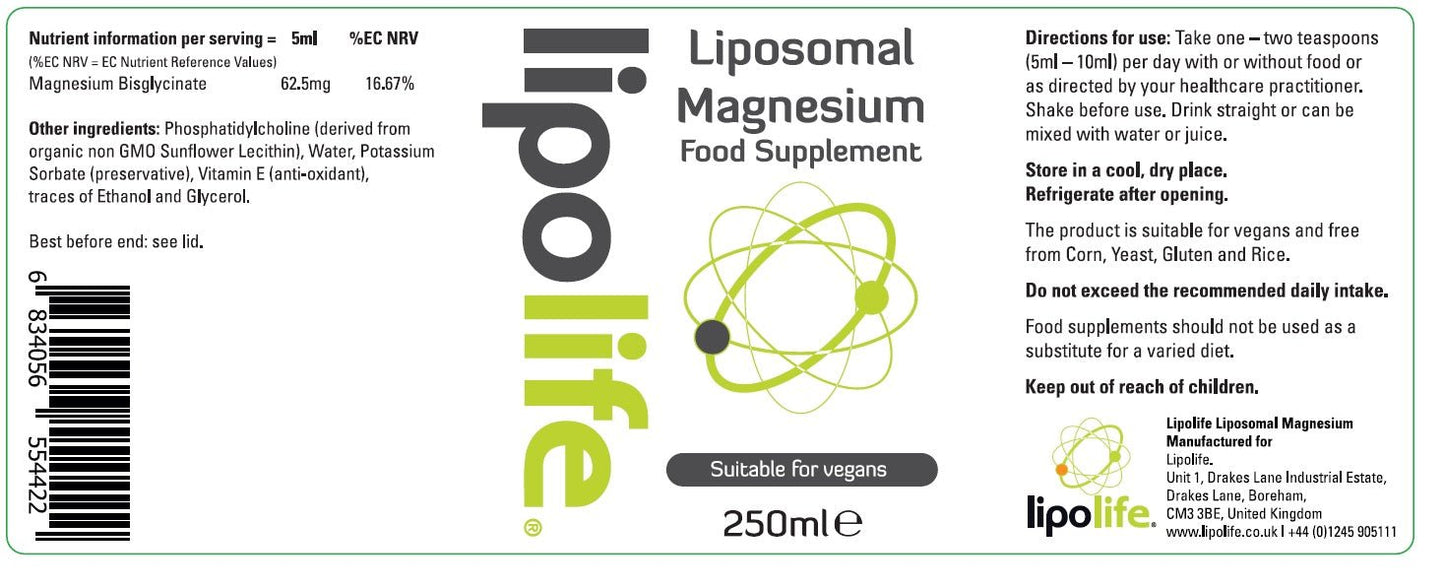 LLM1 Liposomal Magnesium, 240ml - Lipolife by Lipolife