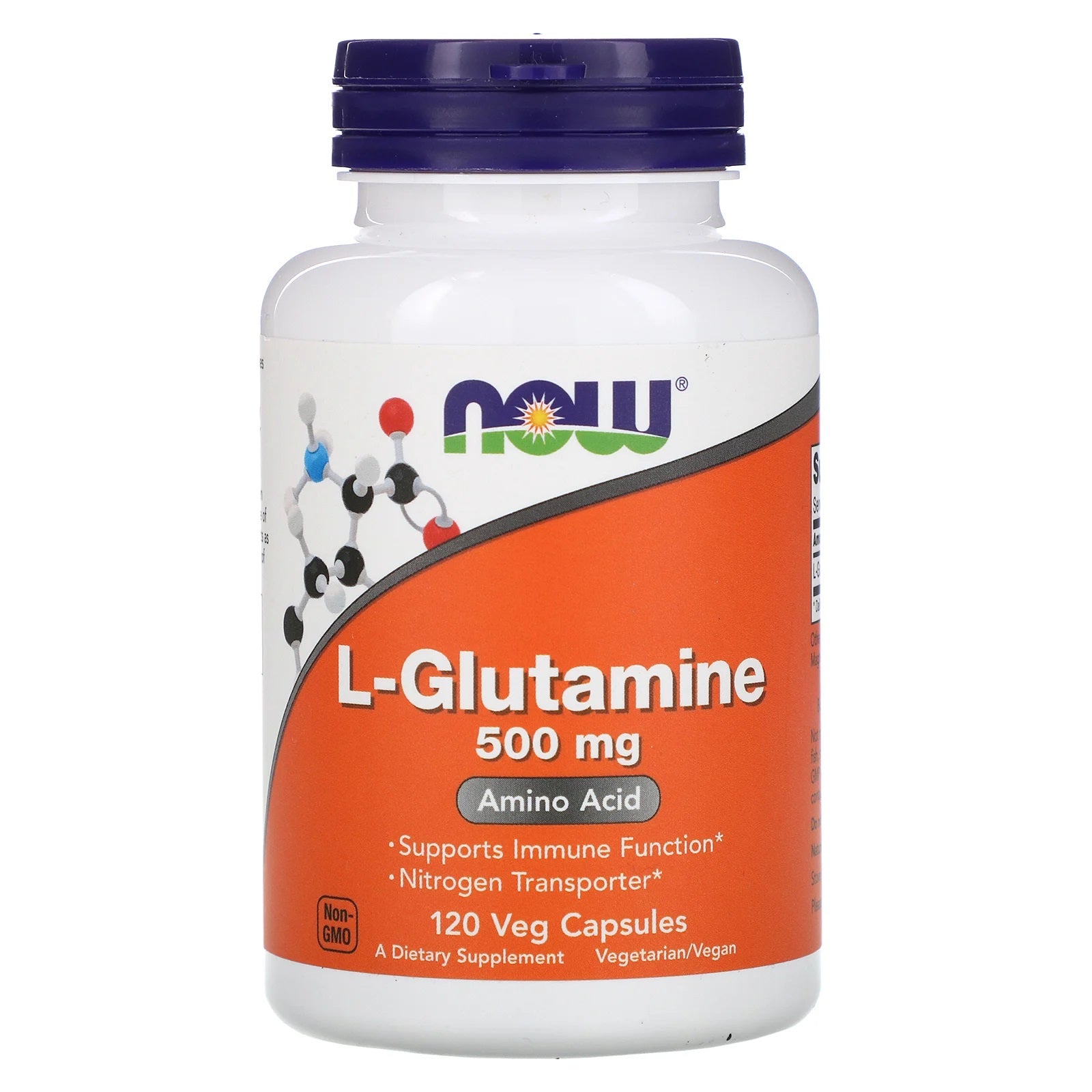 L - Glutamine 500mg, 120 Veg Capsules - Now Foods by Now Foods