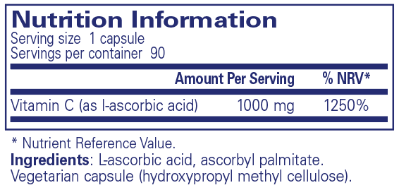 Pure Encapsulations  Ascorbic Acid - 90 Capsules