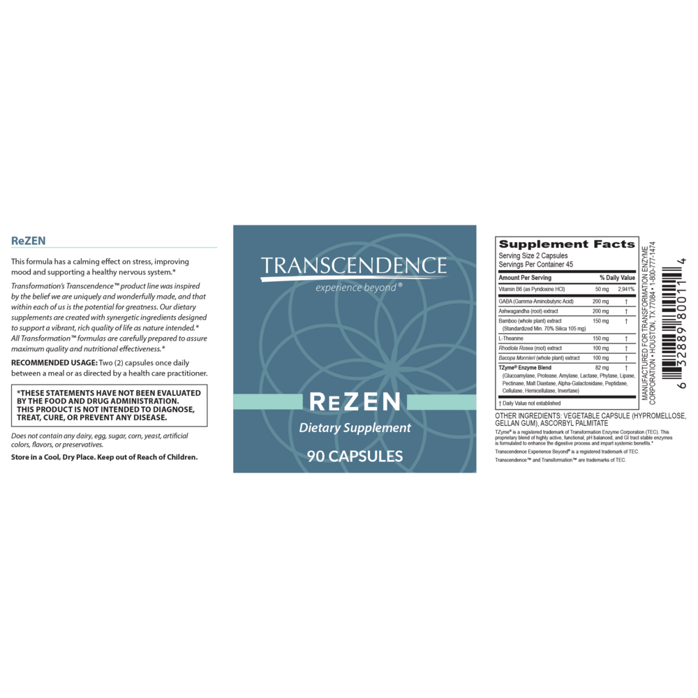 ReZEN (90 capsules) - Transformation Enzymes *SOI* by Transformation