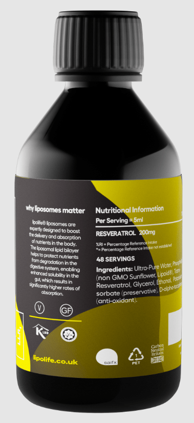 LLR1 Liposomal Resveratrol 240ml - Lipolife by Lipolife