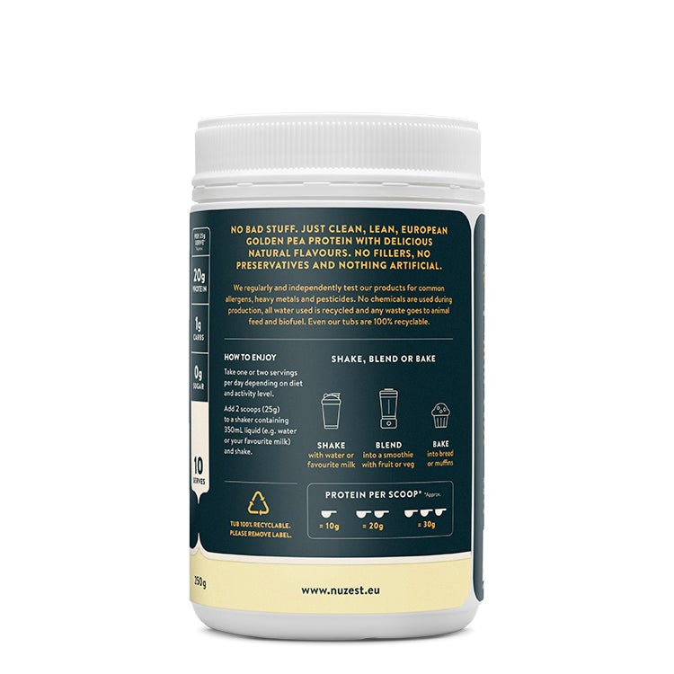 Clean Lean Protein Smooth Vanilla – 250g, 10 Servings – Nuzest by Nuzest