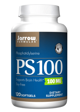PS100, Phosphatidylserine (Contains SOY) 100 mg, 120 Capsules - Jarrow by Jarrow Formulas