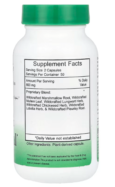 Lung and Bronchial, 400mg (100 Vegetarian Caps) - Christopher's Original Formulas by Christopher's Original Formulas