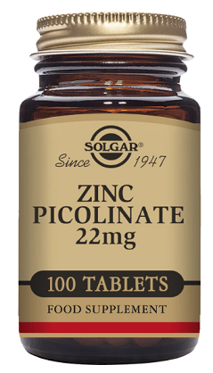 Zinc Picolinate 22mg, 100 Tablets - Solgar by Solgar