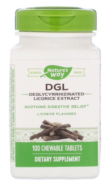 DGL, Original, 100 Chewable Tablets Licorice flavour - Nature's Way by Nature's Balance