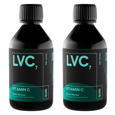 LVC7 Liposomal Vitamin C (Lemon Flavour) Ethanol - free, 250ml – Lipolife (DOUBLE PACK) by Lipolife