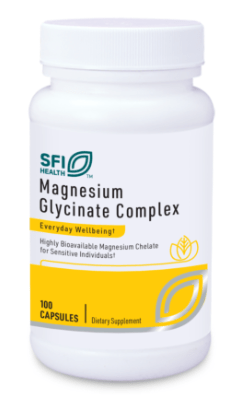 Magnesium Glycinate Complex 100mg (100 Capsules) SFI Health by Klaire Labs