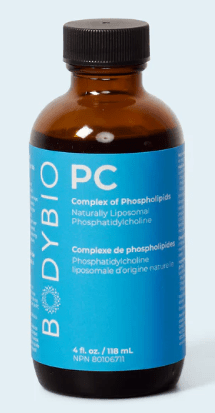 PC (Phosphatidyl Choline / Phosphatidylcholine) 1300mg - 114ml - BodyBio by BodyBio