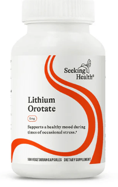 Lithium Orotate - 5 mg - 100 veg caps - Seeking Health by Seeking Health