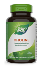 Choline 500 mg, 100 Vegan Tablets Natures Way by Nature's Way