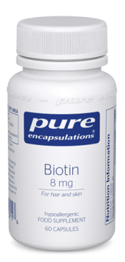 Biotin 8 mg (60 capsules) - Pure Encapsulations by Pure Encapsulations