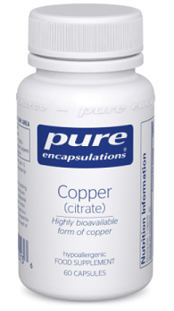 Copper (citrate) 60 capsules - Pure Encapsulations by Pure Encapsulations