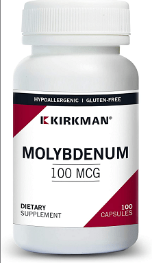 Molybdenum 100mcg (Hypoallergenic), 100 Capsules - Kirkman Laboratories by Kirkman Laboratories