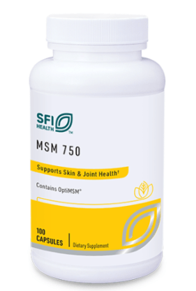 MSM 750mg, 100 Capsules - SFI Health by Klaire Labs