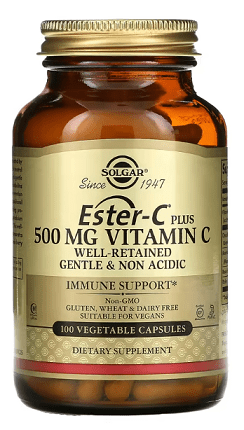 Ester - C Plus Vitamin C, 500 mg (100 capsules) - Solgar by Solgar