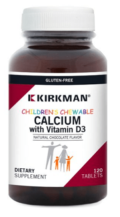 Children’s Chewable Calcium with Vitamin D3, 120 Chocolate Wafers - Kirkman Labs by Kirkman Laboratories