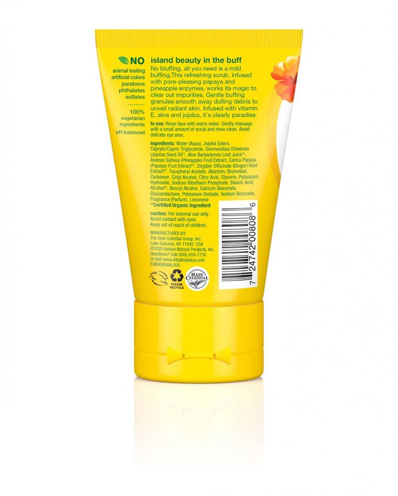 Alba Botanica  Hawaiian Facial Scrub Pineapple Enzyme 113g