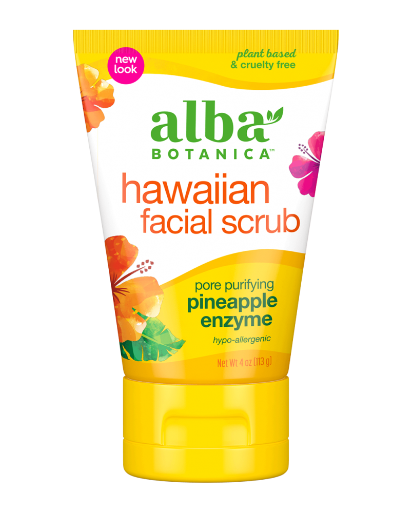 Alba Botanica  Hawaiian Facial Scrub Pineapple Enzyme 113g
