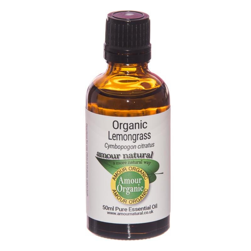 Amour Natural  Organic Lemongrass Essential Oil  50ml