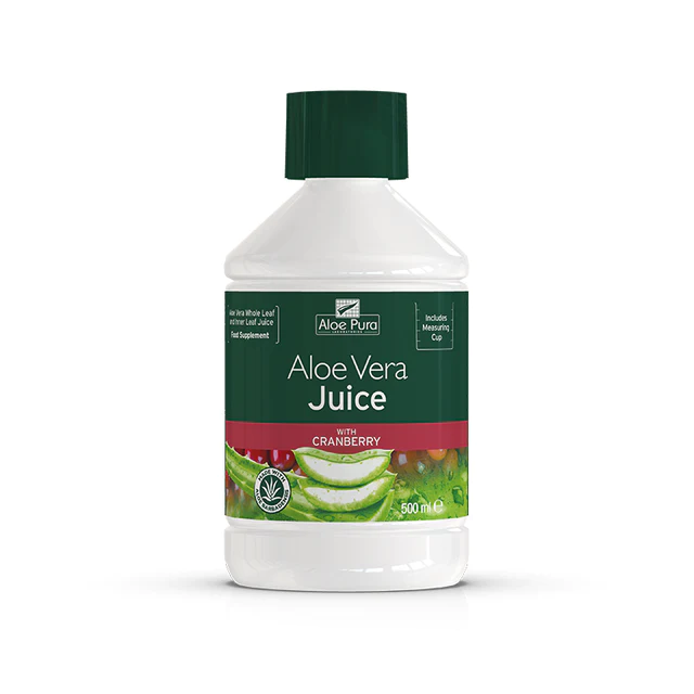 Aloe Pura  Bio-Active Aloe Vera Juice Maximum Strength Cranberry 500ml