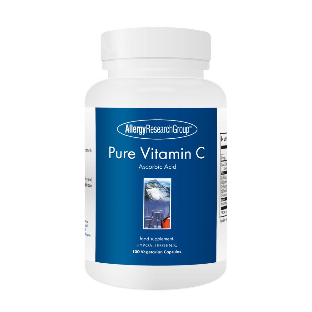 Allergy Research  Pure Vitamin C Ascorbic Acid 100's