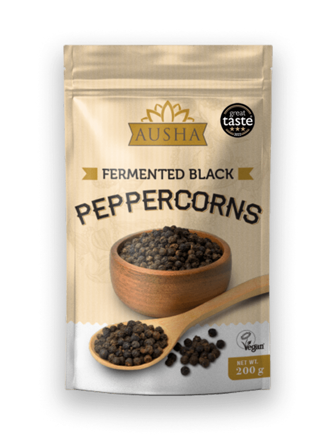Ausha Fermented Black Peppercorns 200g by Ausha