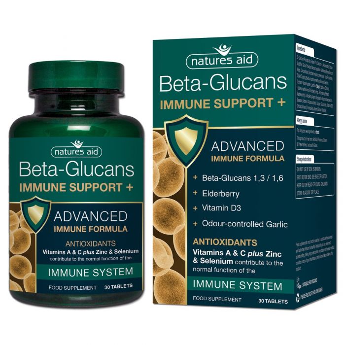 Beta Glucans Immune Support + 30 Tablets - Nature's Aid by Nature's Aid