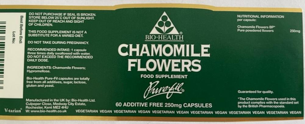 Bio-Health  Chamomile Flowers 60's