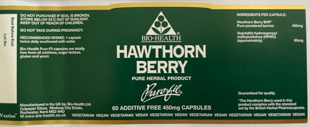 Bio-Health  Hawthorn Berry 60's