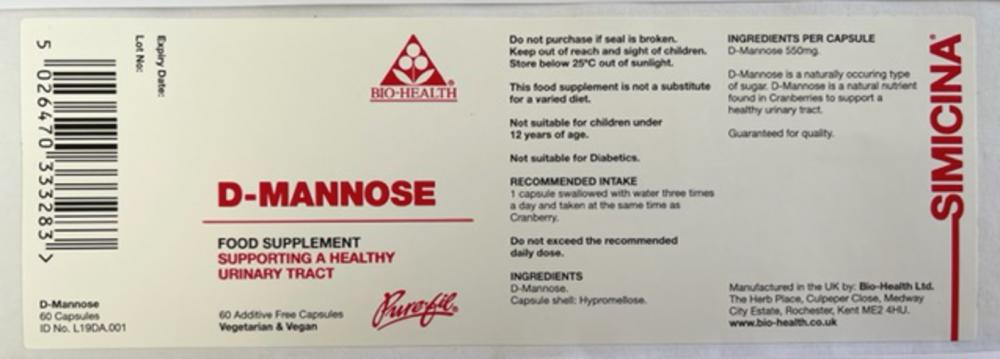 Bio-Health  D-Mannose 60's