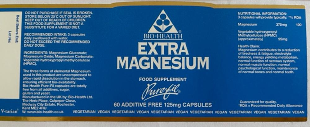 Bio - Health Extra Magnesium 60's by Bio - Health