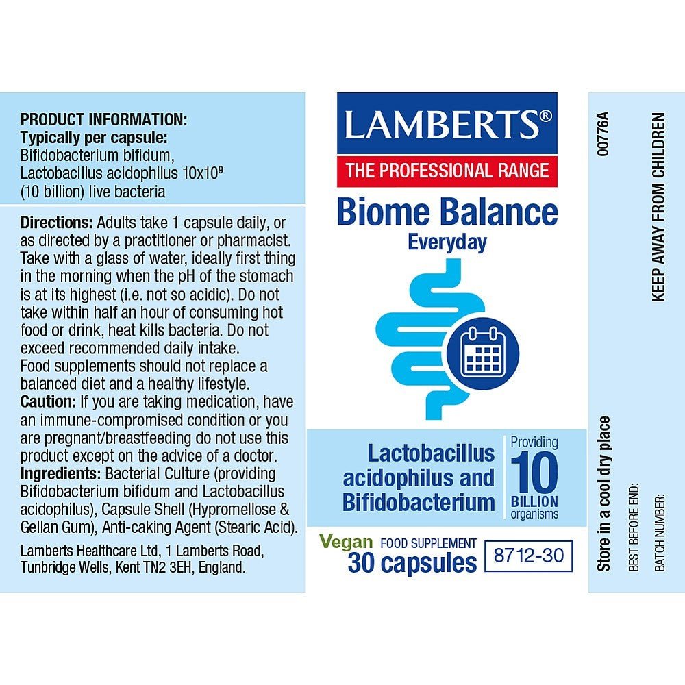Biome Balance Everyday 30 s (Formerly Acidophilus Extra 10) - Lamberts by Lamberts