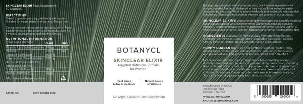 Botanycl  SkinClear Elixir 60's