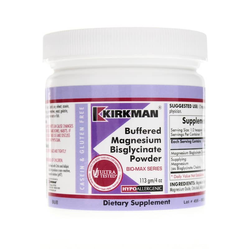 Buffered Magnesium BisGlycinate Powder (Bio - Max Series) 4oz (113g) - Kirkman Labs by Kirkman Laboratories