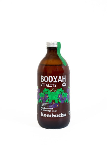 Booyah Vitality  Kombucha Blackcurrant & Moringa Leaf 24 x 330ml CASE