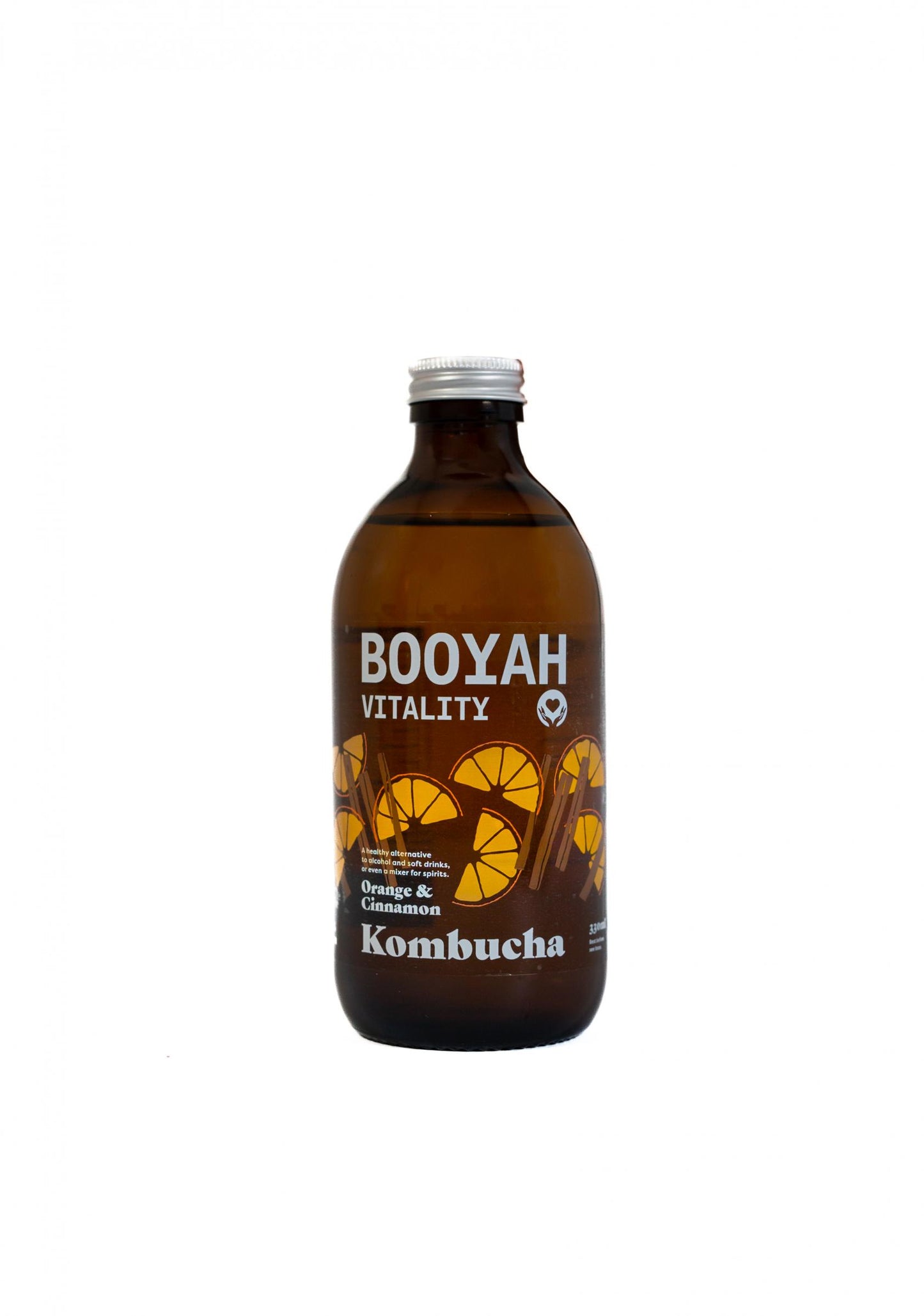 Booyah Vitality  Kombucha Orange & Cinnamon 330ml SINGLE BOTTLE