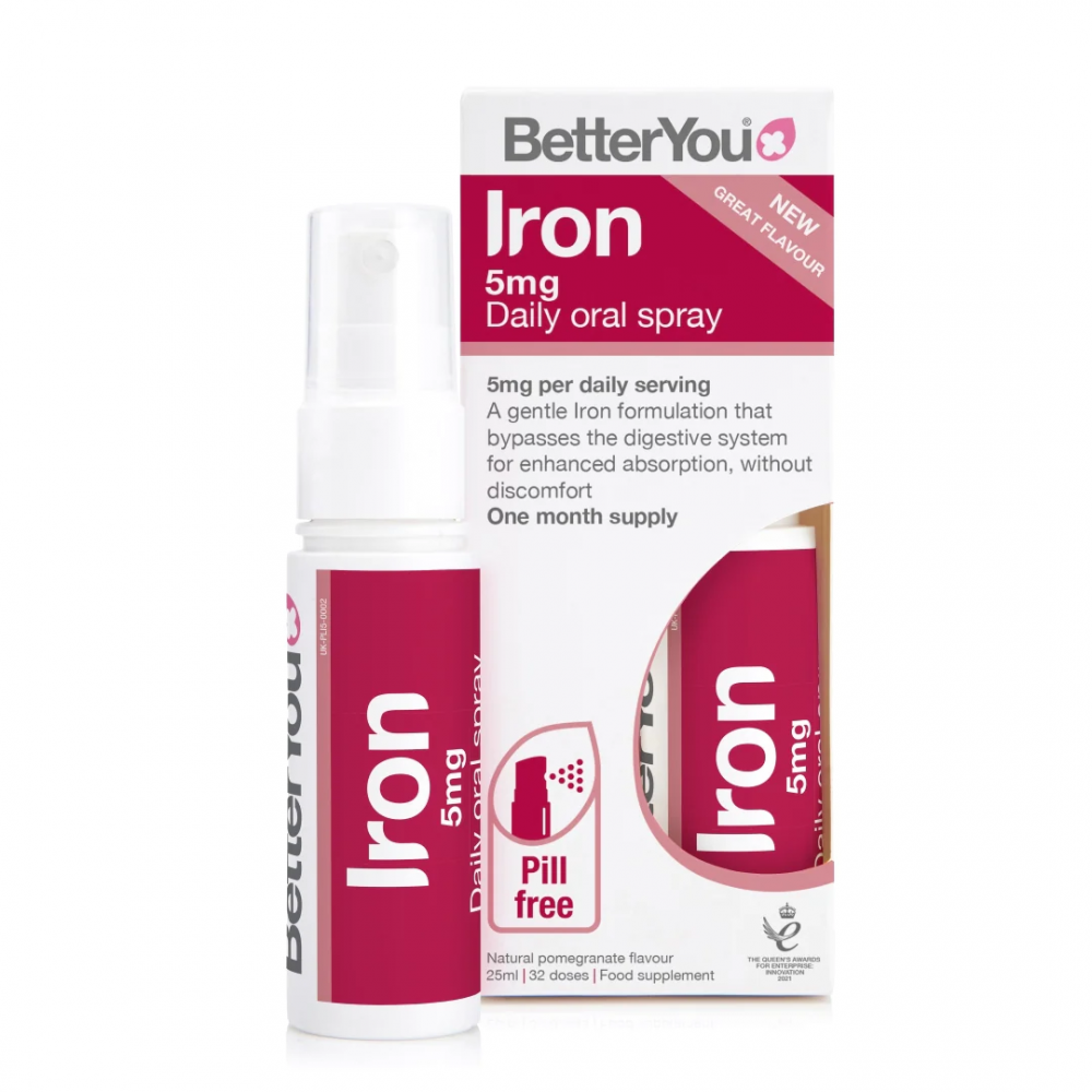 BetterYou  Iron 5mg Daily Oral Spray (Red) 25ml