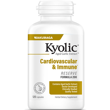 Kyolic Cardiovascular & Immune Reserve (Aged Garlic Extract) 1200 mg, 120 Capsules - Wakunaga by Kyolic|Wakunaga