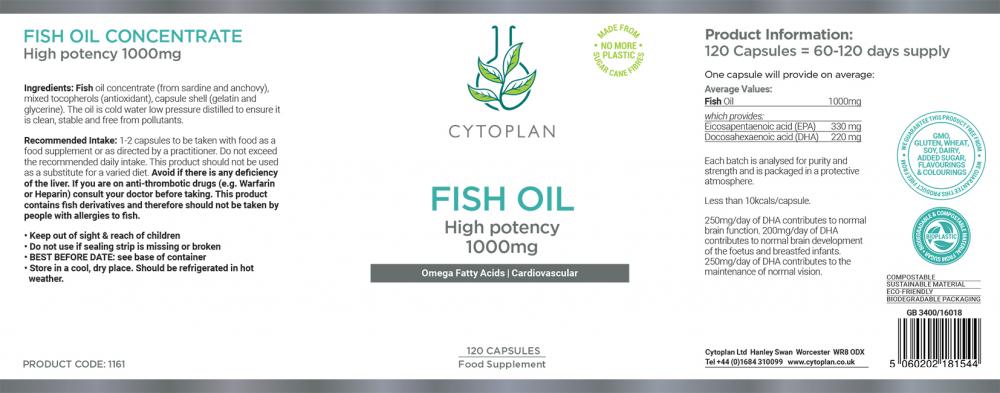 Cytoplan  Fish Oil 1000mg 120's