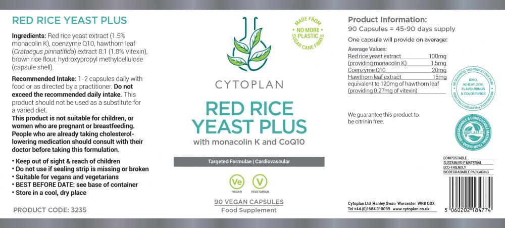 Cytoplan  Red Rice Yeast Plus 90's