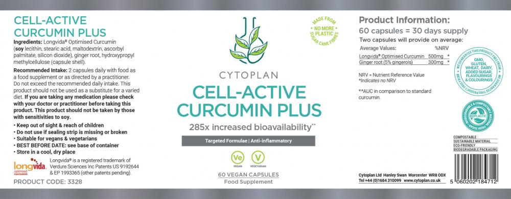 Cytoplan Cell - Active Curcumin Plus 60's (Formerly Phyte - Inflam) by Cytoplan
