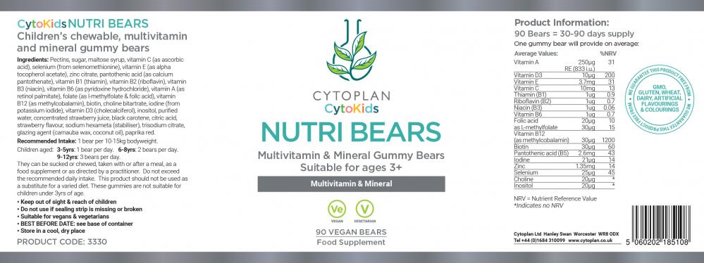 Nutri Bears (90 Gummies) - Cytoplan by Cytoplan