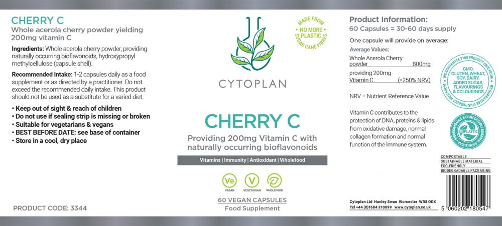 Cytoplan  Cherry C 200mg 60's