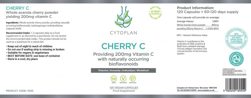 Cytoplan  Cherry C  200mg 120's