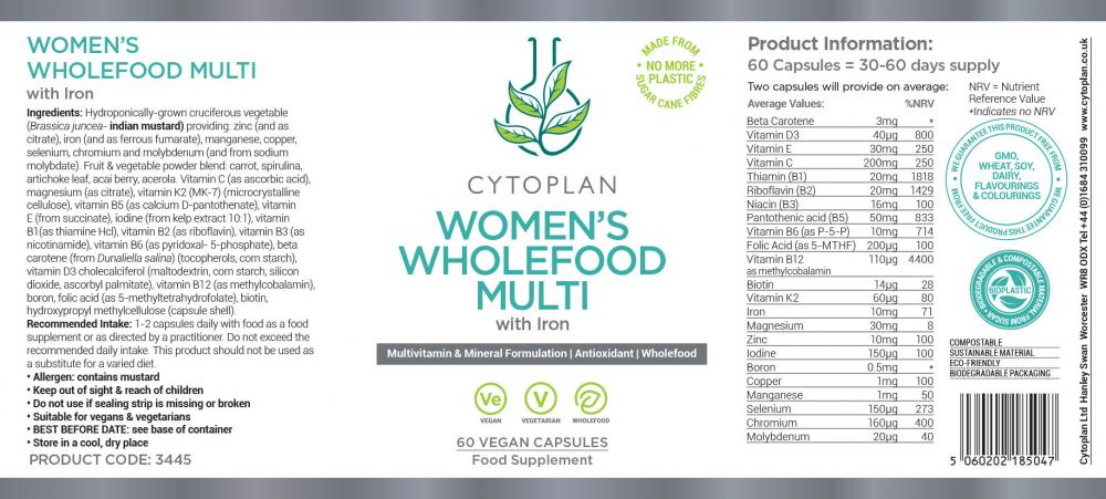 Cytoplan  Women's Wholefood Multi 60's