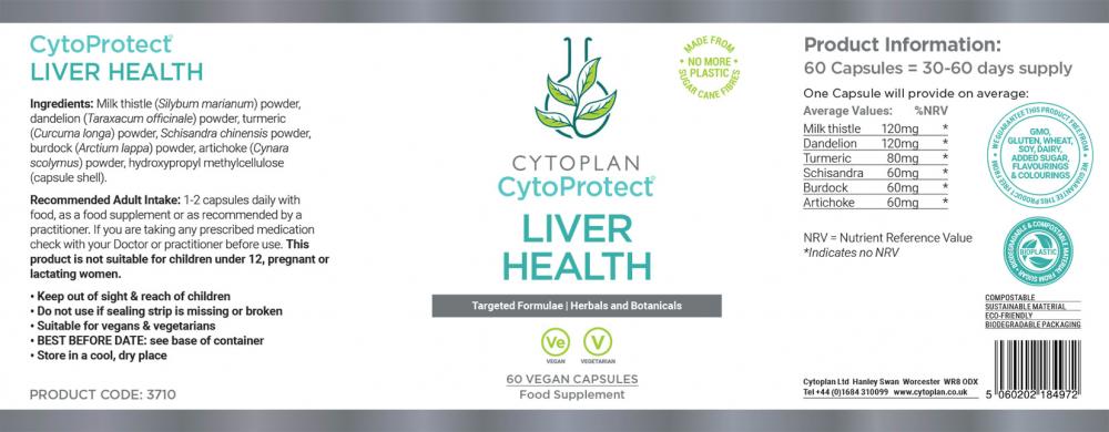 Cytoplan  CytoProtect Liver Health 60's