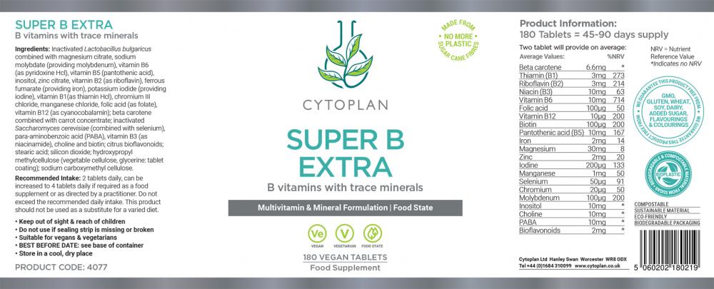 Cytoplan  Super B Extra 180's